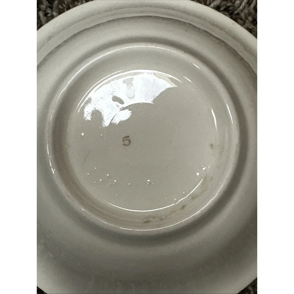 Cronin China Floral Cereal Bowl w‎ Handles Gold Trim Vintage Tab Handle Bowl